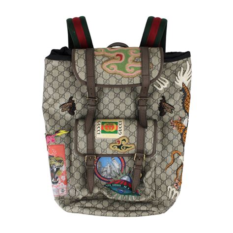 gucci backpack embroidery replica|authentic gucci backpack.